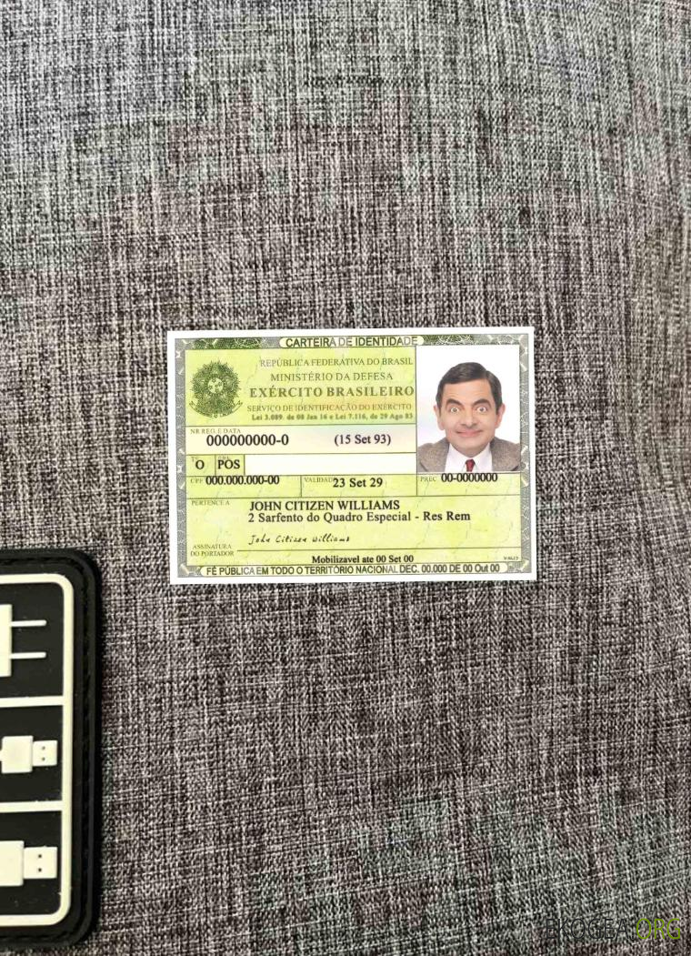 Photolook carte d'identité du Brésil DEVANT